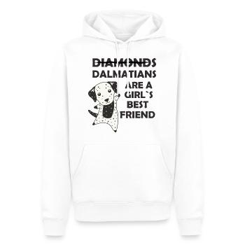 Dalmatians Girls meilleur ami Diamonds Dalmatian - Sweat à capuche Premium bio Homme - blanc - Devant - Nico (187cm)