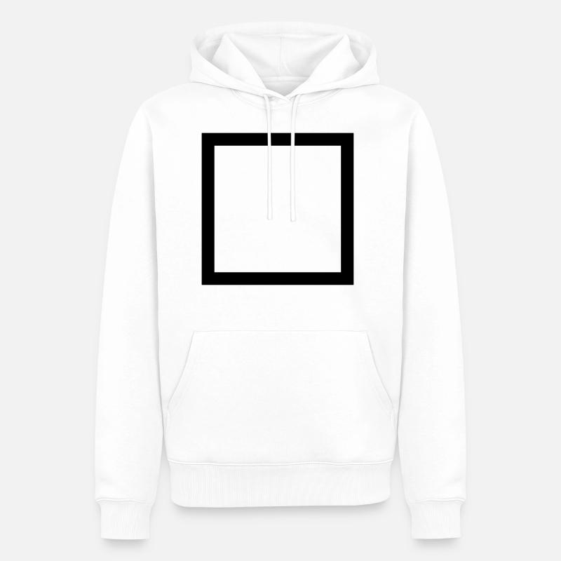 Dickes Viereck - Männer Premium Bio Hoodie - Weiß