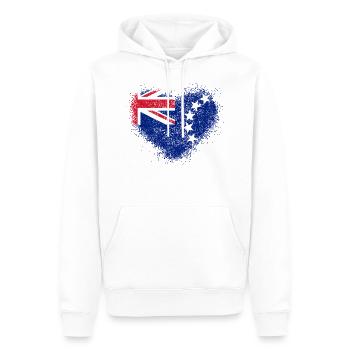 Cook Islands - Men’s Premium Organic Hoodie - white - Front - Nico (187cm)