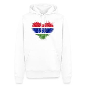 Gambie - Sweat à capuche Premium bio Homme - blanc - Devant - Nico (187cm)