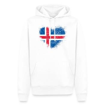 Iceland - Men’s Premium Organic Hoodie - white - Front - Nico (187cm)