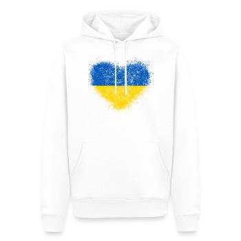 Ukraine - Sweat à capuche Premium bio Homme - blanc - Devant - Nico (187cm)
