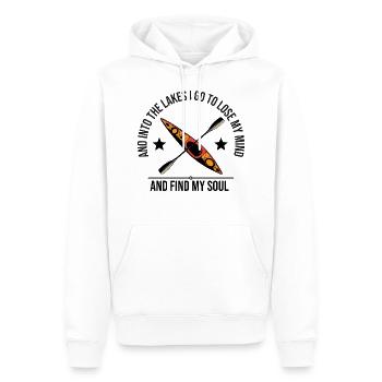 Je trouve mon âme Kayak Kayak Sports nautiques Dire - Sweat à capuche Premium bio Homme - blanc - Devant - Nico (187cm)