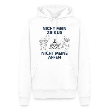Nicht mein Zirkus Nicht meine Affen - Männer Premium Bio Hoodie - Weiß - Vorne - Nico (187cm)