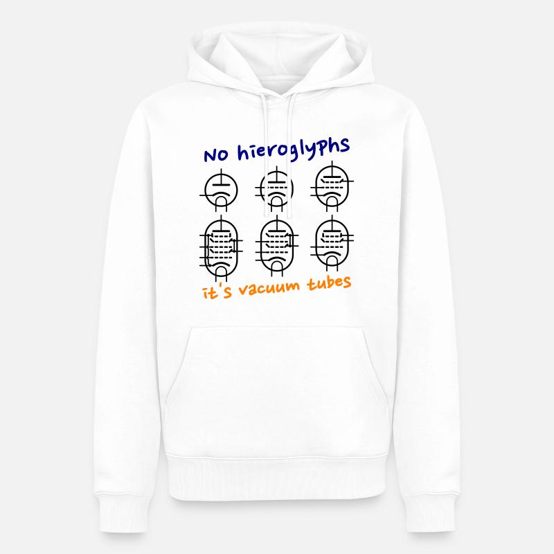 No hieroglyphs, it's vacuum tubes - Männer Premium Bio Hoodie - Weiß