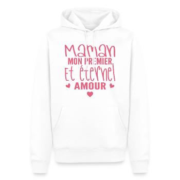 Ewige Liebe Mama Geschenk - Männer Premium Bio Hoodie - Weiß - Vorne - Nico (187cm)
