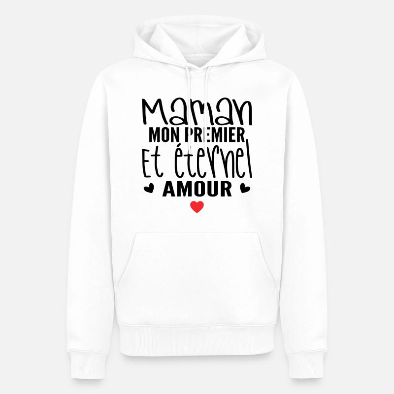 Ewige Liebe Mama Geschenk - Männer Premium Bio Hoodie - Weiß