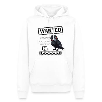 Wanted - Ruhestörung Amsel  - Männer Premium Bio Hoodie - Weiß - Vorne - Nico (187cm)