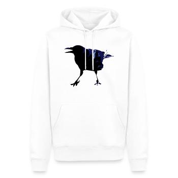 Rabe - Männer Premium Bio Hoodie - Weiß - Vorne - Nico (187cm)