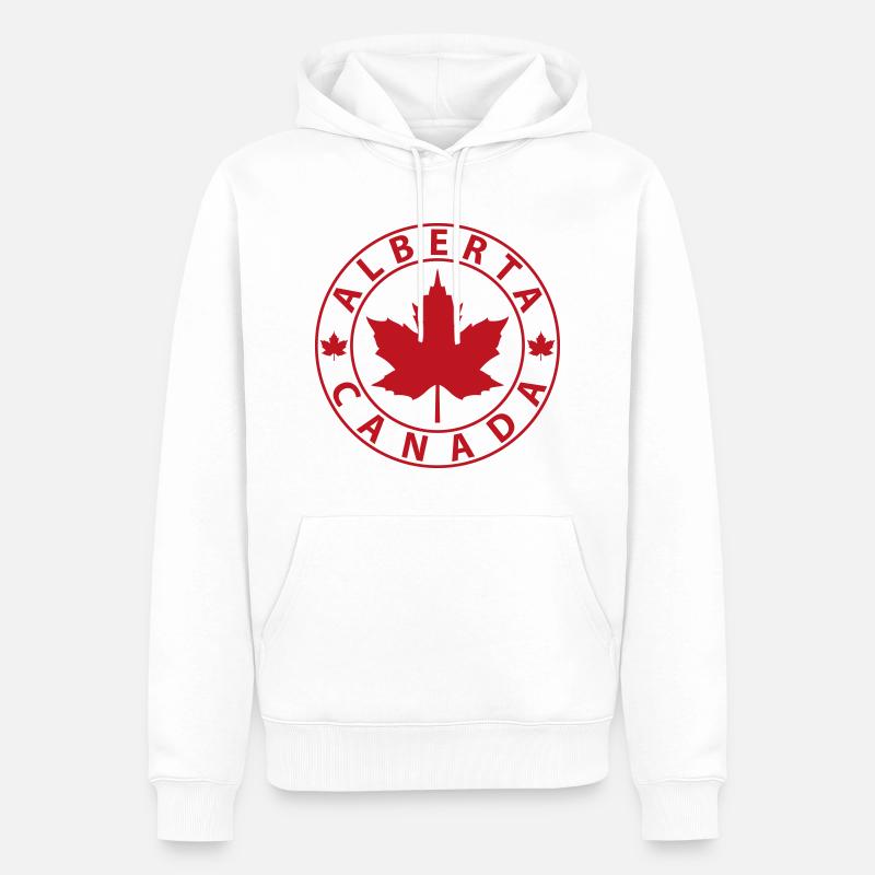 Alberta - Männer Premium Bio Hoodie - Weiß