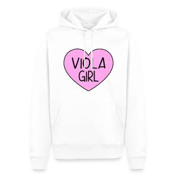 Viola Player Violinspielerin Girl Herz Pink - Männer Premium Bio Hoodie - Weiß - Vorne - Nico (187cm)