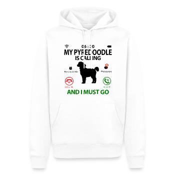 Standard Pyredoodle Lustige Spruch Witzig humor - Männer Premium Bio Hoodie - Weiß - Vorne - Nico (187cm)