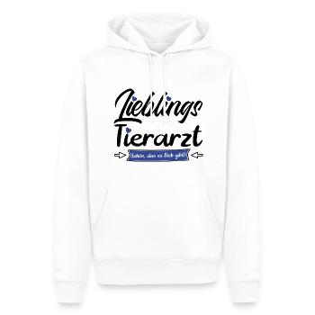 Dankeschön Danke sagen an Tierarzt Tierarztpraxis - Männer Premium Bio Hoodie - Weiß - Vorne - Nico (187cm)