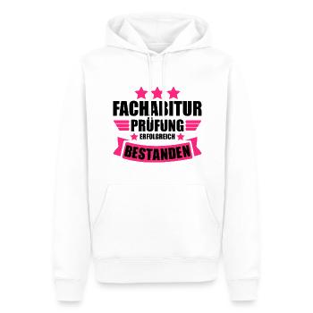 Fachabitur Fachabi Abschluss Bestanden Mädchen - Männer Premium Bio Hoodie - Weiß - Vorne - Nico (187cm)