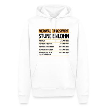 Verwaltungswirt Lustige Sprüche mit Spruch - Männer Premium Bio Hoodie - Weiß - Vorne - Nico (187cm)