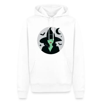 Sorcière verte, Halloween - Sweat à capuche Premium bio Homme - blanc - Devant - Nico (187cm)