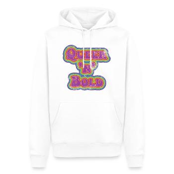 Queer 'n' Bold Rainbow Vintage - Sweat à capuche Premium bio Homme - blanc - Devant - Nico (187cm)