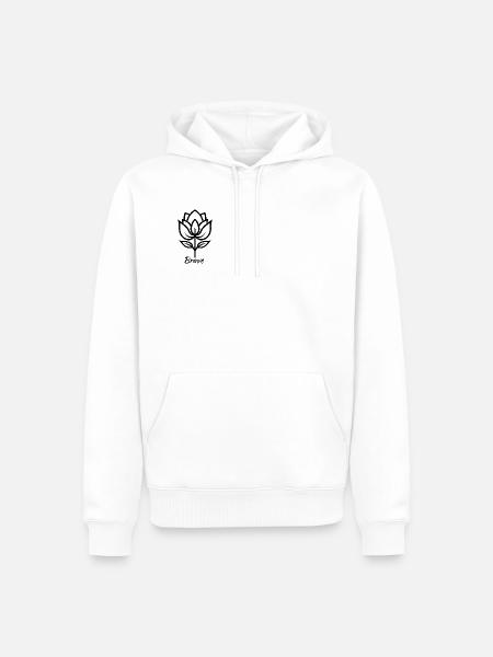 Brave - Männer Premium Bio Hoodie - Weiß