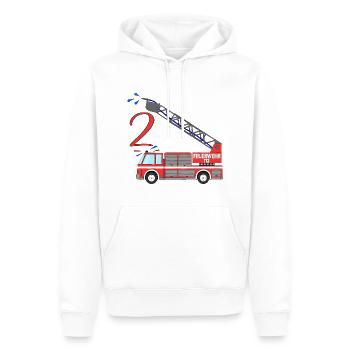 Feuerwehrauto 2. Geburtstag - Männer Premium Bio Hoodie - Weiß - Vorne - Nico (187cm)