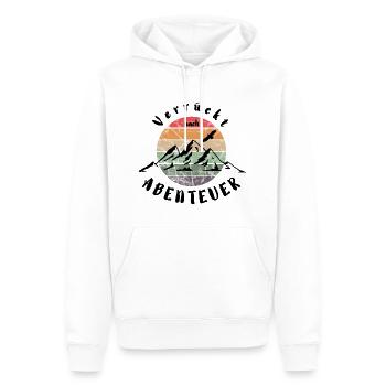 Verrückt nach Abenteuer - Männer Premium Bio Hoodie - Weiß - Vorne - Nico (187cm)
