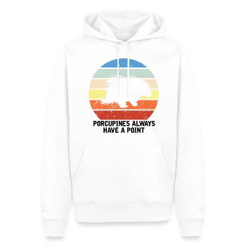Stachelschweine Designs für Tierliebhaber Nagetier - Männer Premium Bio Hoodie - Weiß - Vorne - Nico (187cm)