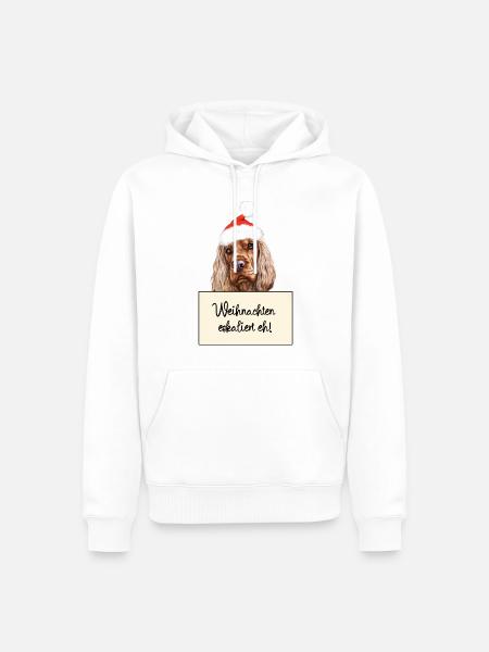 Es eskaliert eh lustige Weihnachten Englischer Coc - Männer Premium Bio Hoodie - Weiß