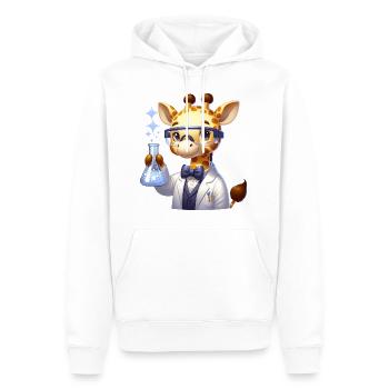 Cute Giraffe Scientist - Männer Premium Bio Hoodie - Weiß - Vorne - Nico (187cm)