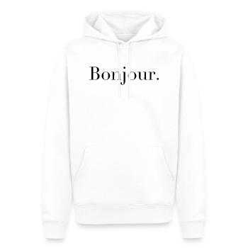 Bonjour - Männer Premium Bio Hoodie - Weiß - Vorne - Nico (187cm)