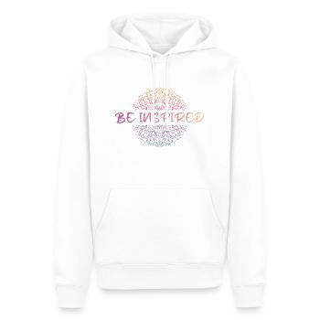 Be Inspired Mandala - Männer Premium Bio Hoodie - Weiß - Vorne - Nico (187cm)