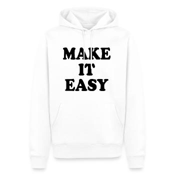 Make it easy - Men’s Premium Organic Hoodie - white - Front - Nico (187cm)
