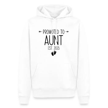 Promoted To Aunt Est. 2025 - Männer Premium Bio Hoodie - Weiß - Vorne - Nico (187cm)