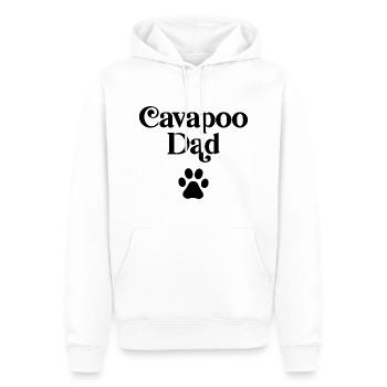 Papa Cavapoo - Sweat à capuche Premium bio Homme - blanc - Devant - Nico (187cm)
