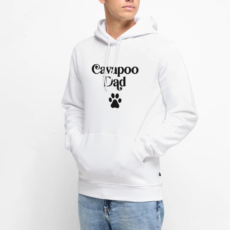 Cavapoo Vater Männer Premium Bio Hoodie