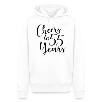 Prost auf 55 Jahre 55. Geburtstag - Männer Premium Bio Hoodie - Weiß - Vorne - Nico (187cm)