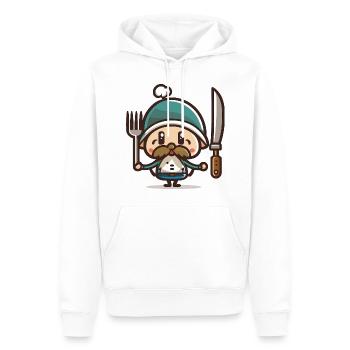 Pèlerin de Thanksgiving - Sweat à capuche Premium bio Homme - blanc - Devant - Nico (187cm)