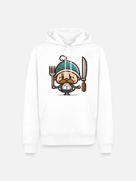 Thanksgiving Pilgrim - Men’s Premium Organic Hoodie - white