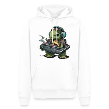 Turtle Beats - Sweat à capuche Premium bio Homme - blanc - Devant - Nico (187cm)