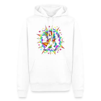 Dub Dubbing Dabbing Einhorn Unicorn Regenbogen - Männer Premium Bio Hoodie - Weiß - Vorne - Nico (187cm)
