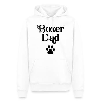 Papa boxeur - Sweat à capuche Premium bio Homme - blanc - Devant - Nico (187cm)
