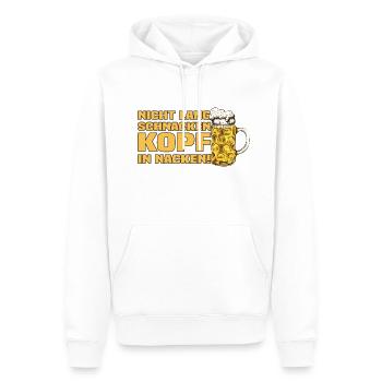 Nicht Lang Schnacken Kopf In Nacken! Bier Spruch - Männer Premium Bio Hoodie - Weiß - Vorne - Nico (187cm)