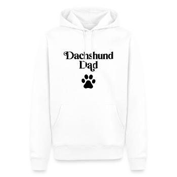 Papa teckel - Sweat à capuche Premium bio Homme - blanc - Devant - Nico (187cm)