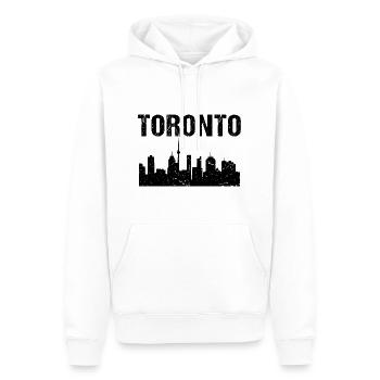 Toronto Skyline - Männer Premium Bio Hoodie - Weiß - Vorne - Nico (187cm)