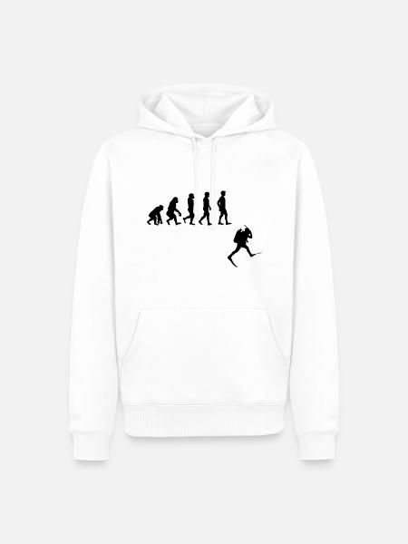 Evolution Freitauchen Freitauchen Plongée - Männer Premium Bio Hoodie - Weiß