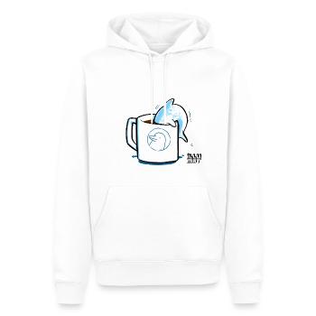 Flipper à café - Sweat à capuche Premium bio Homme - blanc - Devant - Nico (187cm)