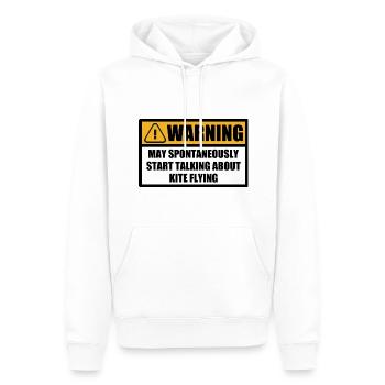 Drachensteigen Drachen Steigen Warnung Spruch - Männer Premium Bio Hoodie - Weiß - Vorne - Nico (187cm)
