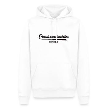 Oberbrandmeister Feuerwehr 2023 Feuerwehrmann FFW - Männer Premium Bio Hoodie - Weiß - Vorne - Nico (187cm)
