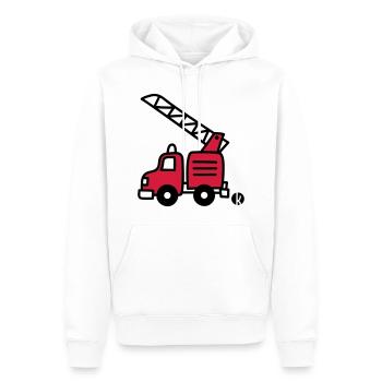 Feuerwehrauto (c) - Fire Truck - Männer Premium Bio Hoodie - Weiß - Vorne - Nico (187cm)