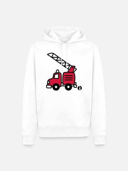 Feuerwehrauto (c) - Fire Truck - Men’s Premium Organic Hoodie - white