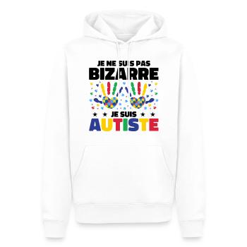 Ich bin nicht seltsam, ich bin Autist - Männer Premium Bio Hoodie - Weiß - Vorne - Nico (187cm)