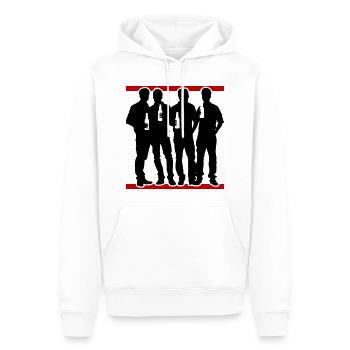 Enterrement de vie de garçon Célébration de l’enterrement de vie de garçon - Sweat à capuche Premium bio Homme - blanc - Devant - Nico (187cm)
